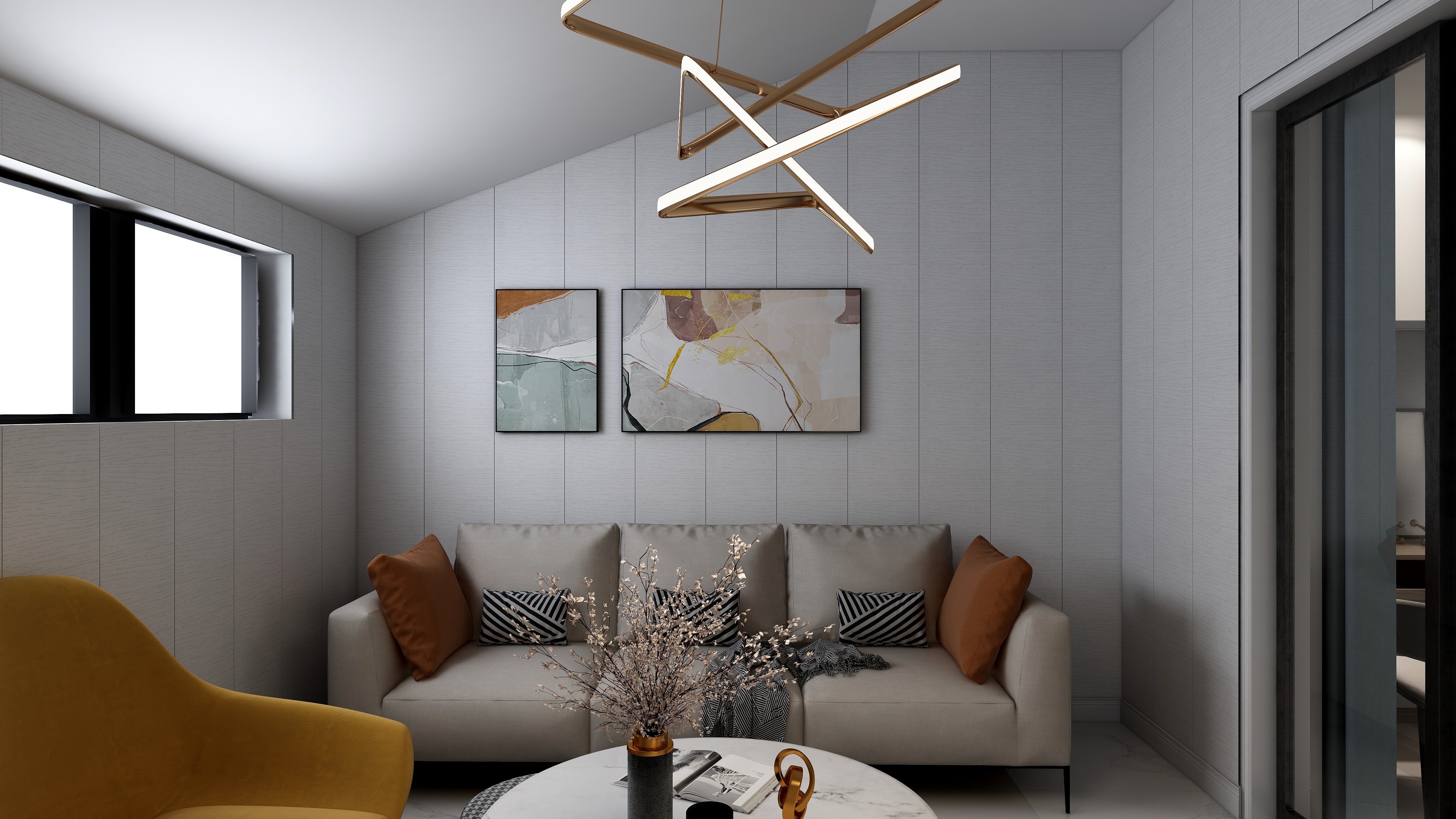 南京冠亚装饰设计有限公司4652-74平恬静北欧风装修效果图