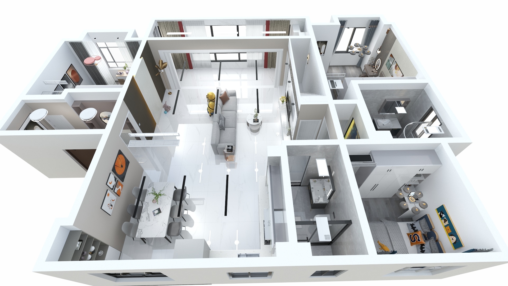 开石锦城小马哥-保利堂悦-十版-无主灯设计背景3-装修设计方案