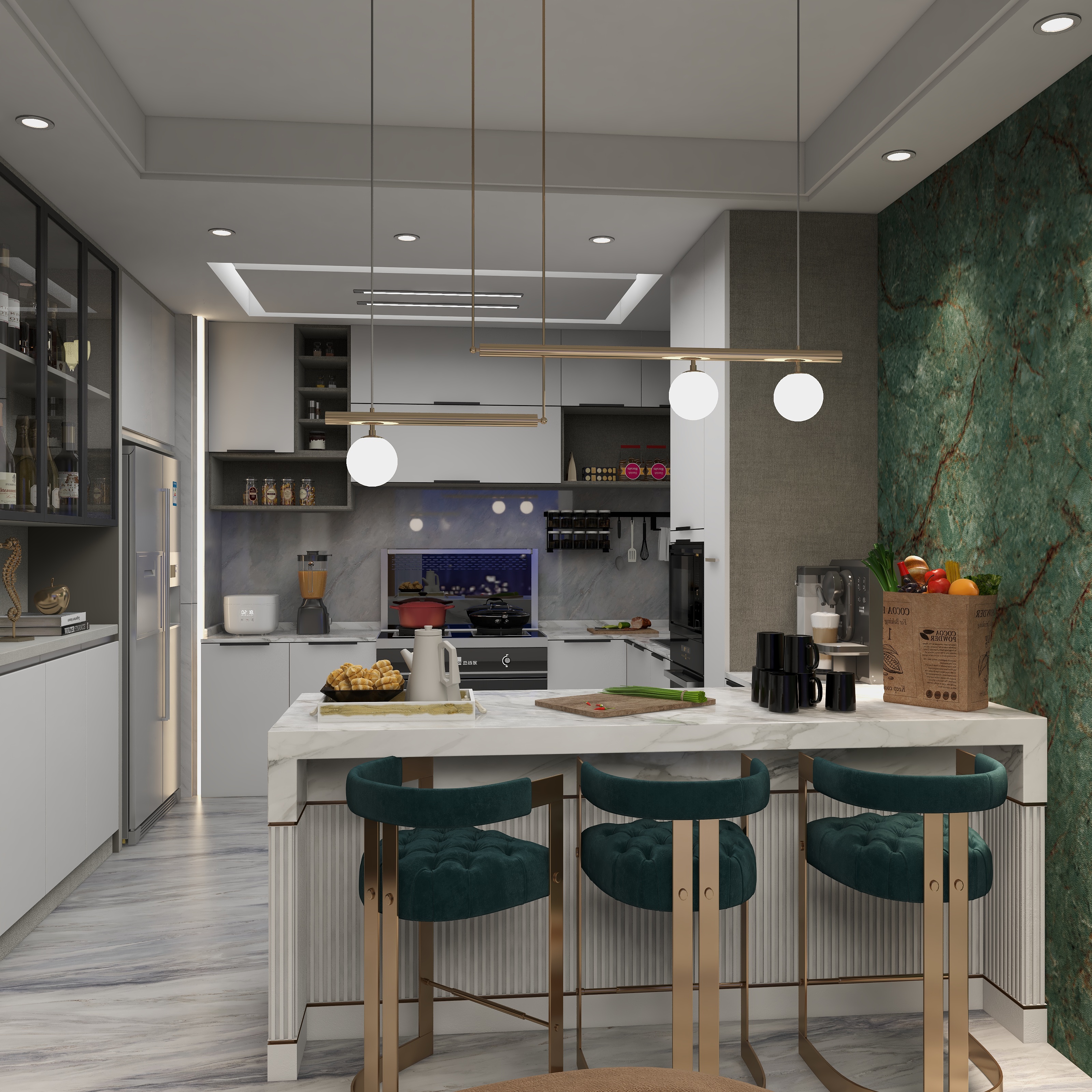 JOANER室内设计-麒龙D1轻奢风装修效果图