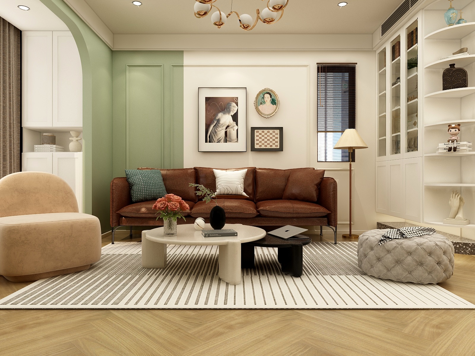 张旭-复古风2房装修效果图