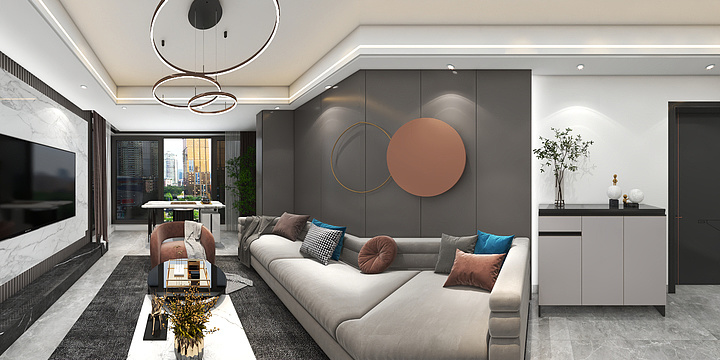 设计师熊熊-盈彩美地现代-装修设计方案