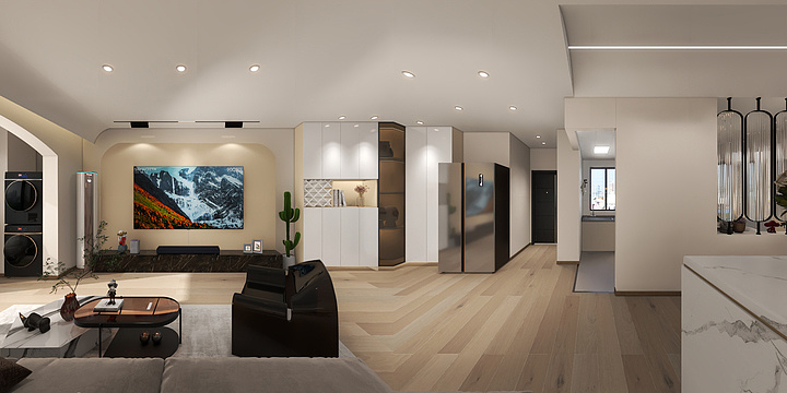 Butterfly1-德信海德公园83.00㎡A2’3室2厅1卫1厨-装修设计方案