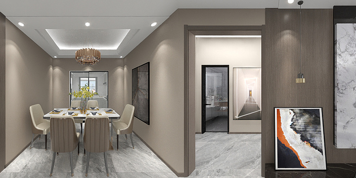 湖南爱艺wthL-长葛建业城128户型效果图-装修设计方案