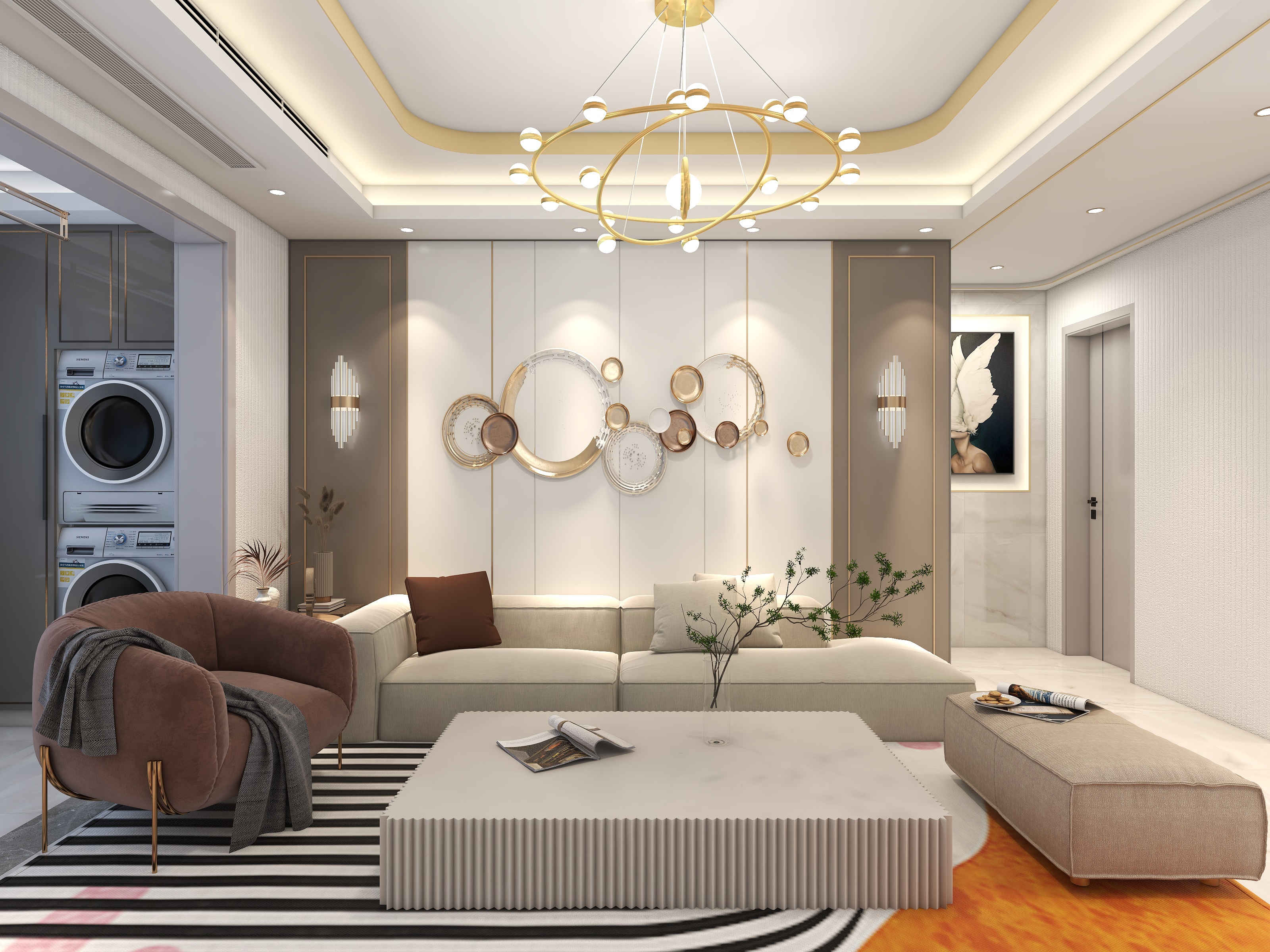 圱墨-《棕夏夜之梦》132㎡轻奢小平层-装修设计方案