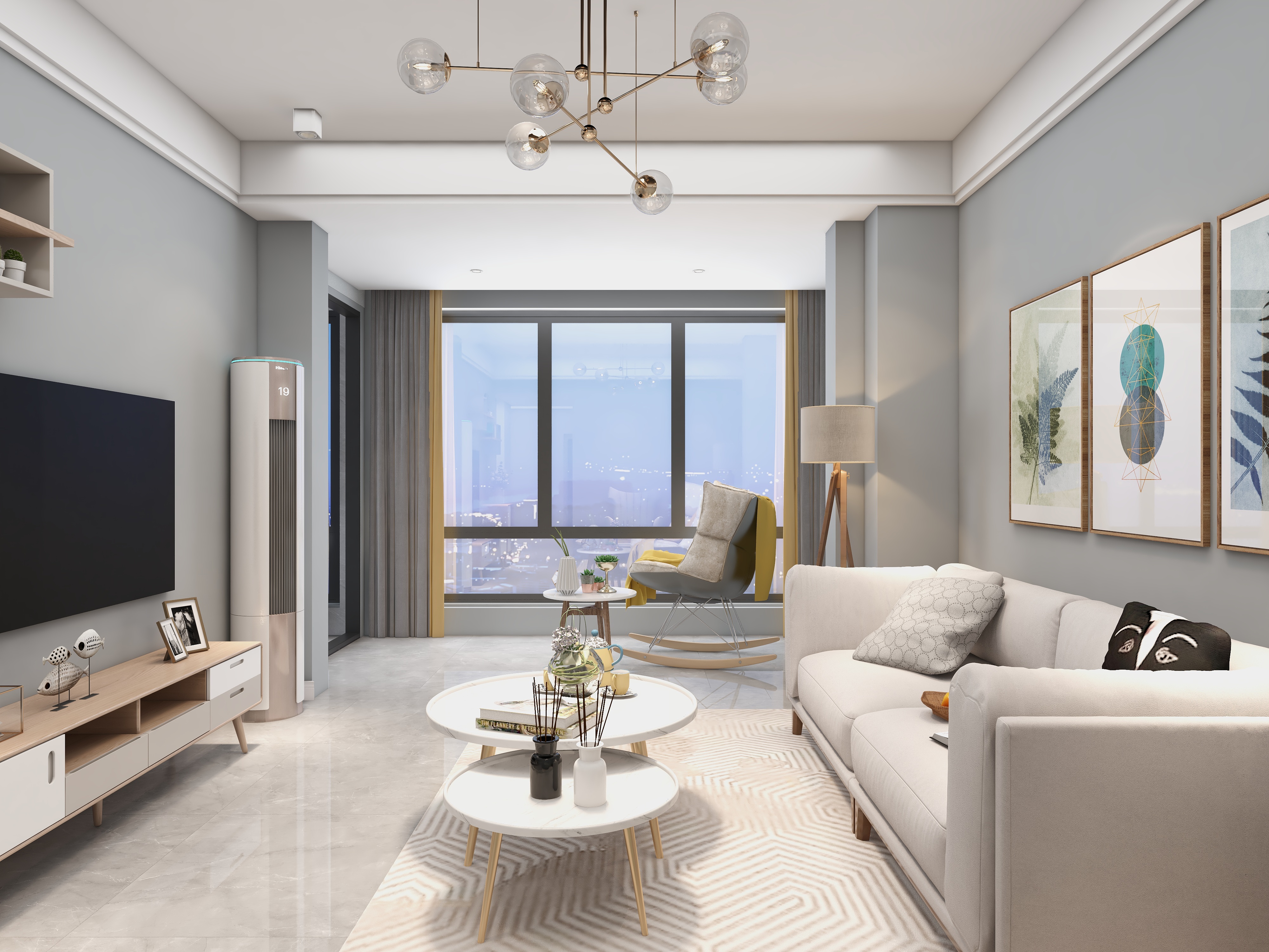 橙子设计123-观山水2#楼B户型91.79平米三室二厅一卫-副本-装修设计方案