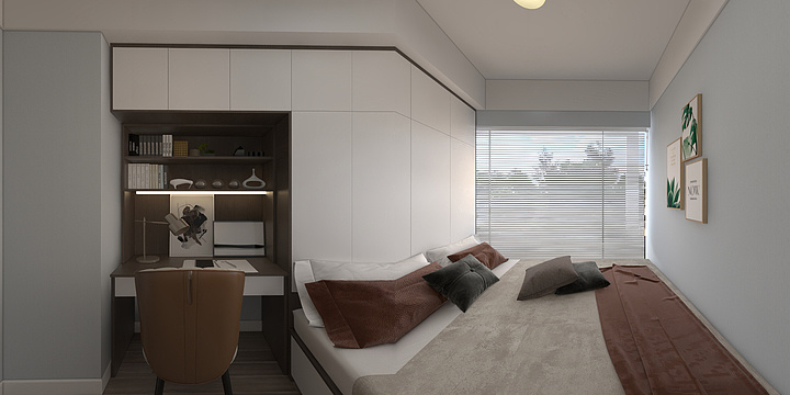 TT7设计-翰林府01房和07房效果图-装修设计方案