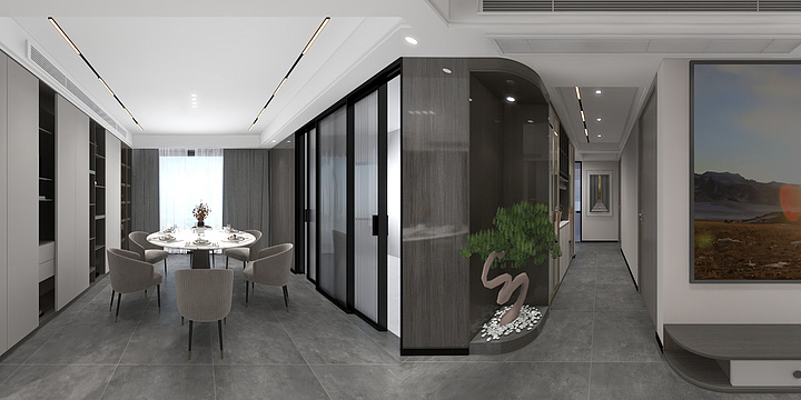 鸿建装饰上官-瓯沪8#1001效果图.dwg-装修设计方案