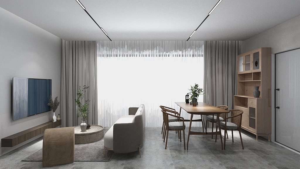 坤木空间设计-瑞和园89.50㎡B户型3室2厅1卫-装修设计方案