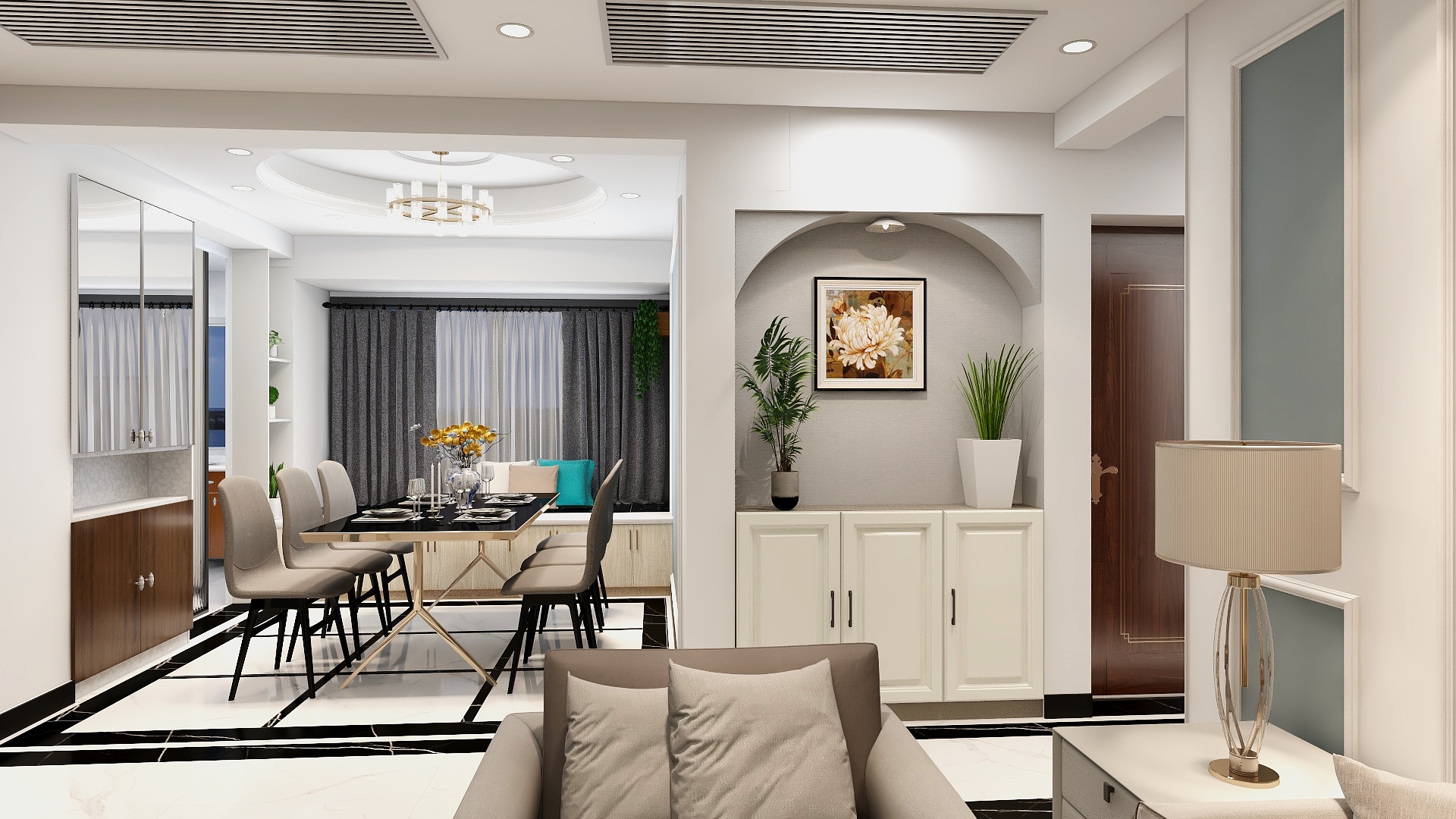 三四楼那么高-现在简约客餐厅-装修设计方案