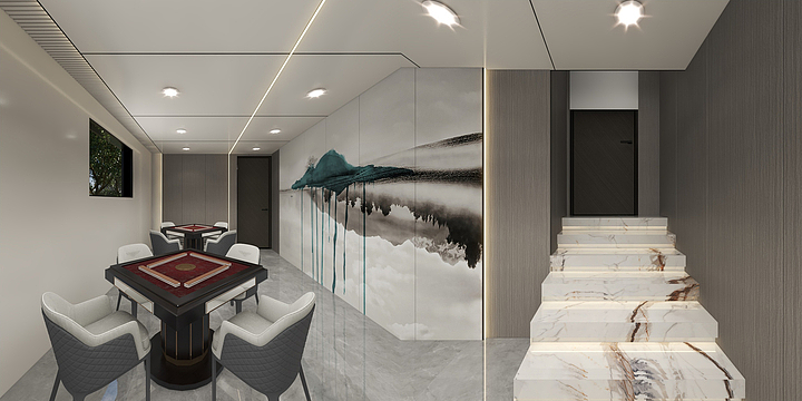 曰猫的汉子-桃园别墅地下室-装修设计方案