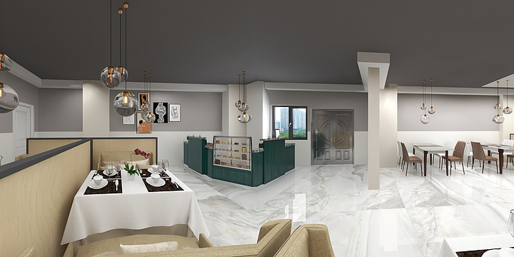 赵影zy-黑龙江农业工程—赵影—简约西餐厅-装修设计方案
