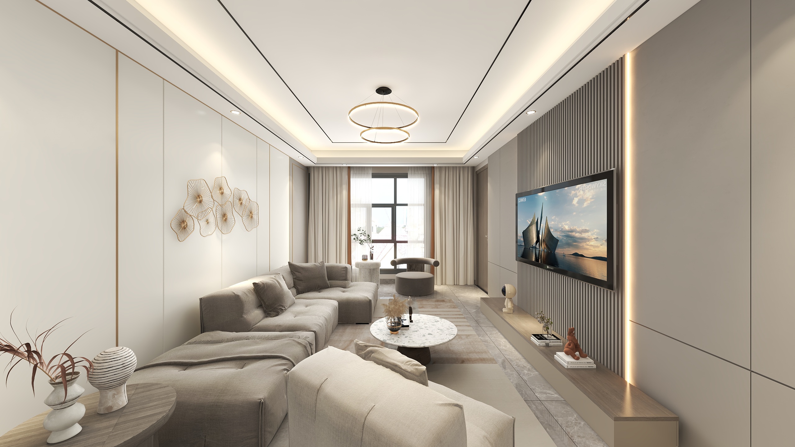 执竞空间-执竟——72平现代简约两居-装修设计方案