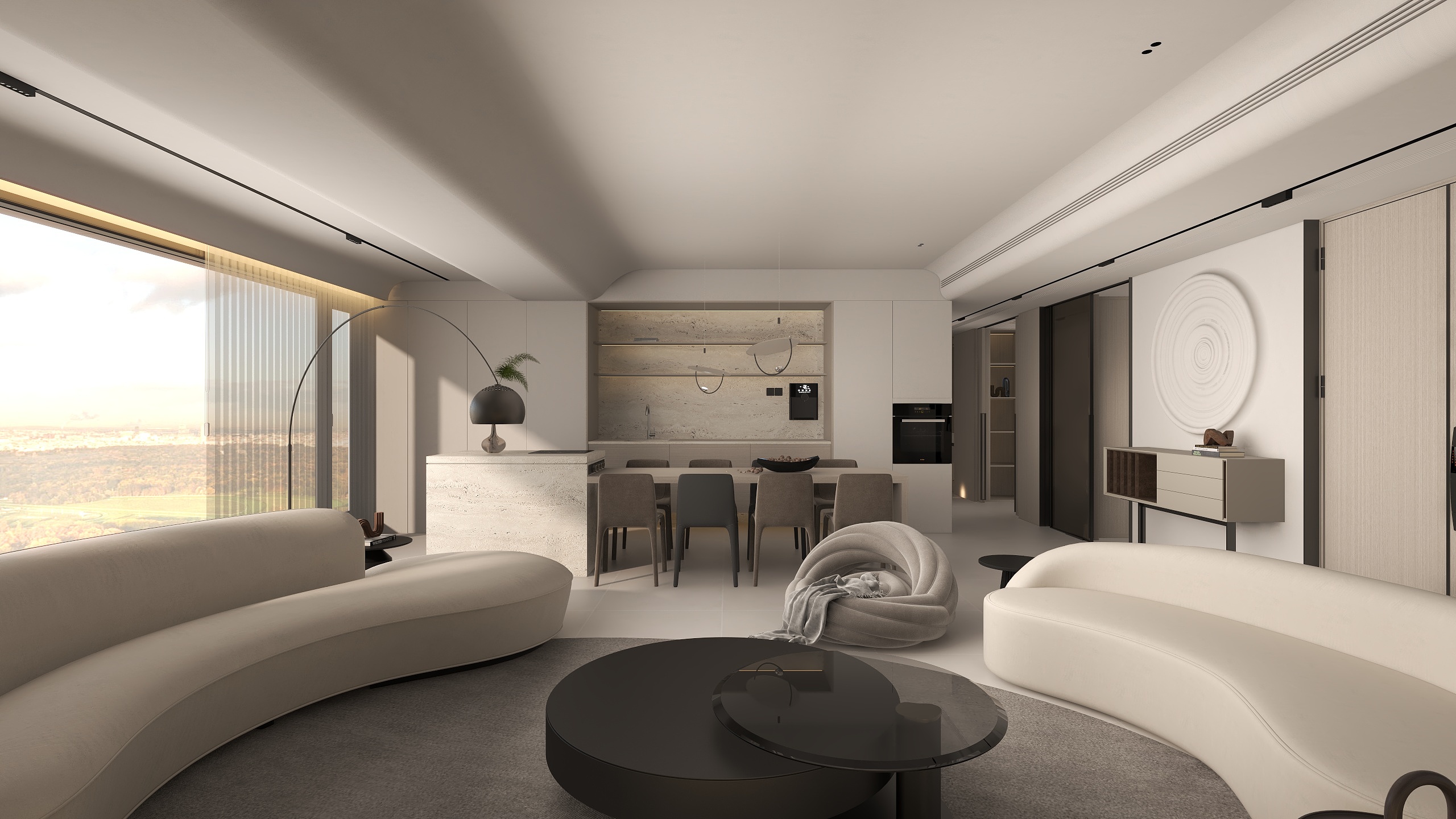 洛阳禾间装饰-融创壹号院奶油极简私宅-装修设计方案