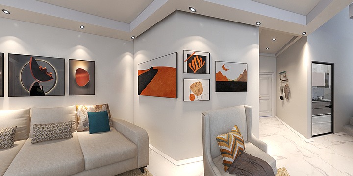 河南省饰色花建筑装饰工程有限公司-多变L0F，一层变两层。-装修设计方案