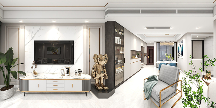 设计师梁晨-公园上城-装修设计方案