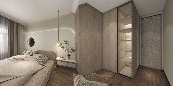 设计工作室A-120方诧寂风三居室-装修设计方案