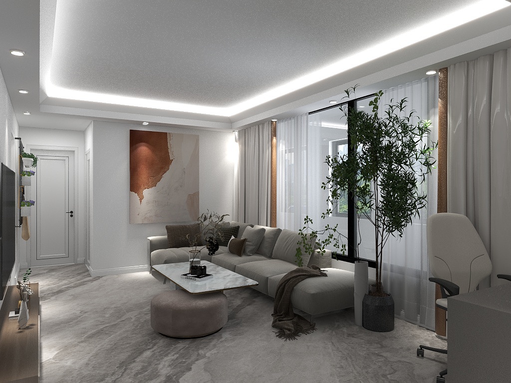 青岛建筑设计-瑞和园89.50㎡B户型3室2厅1卫-装修设计方案