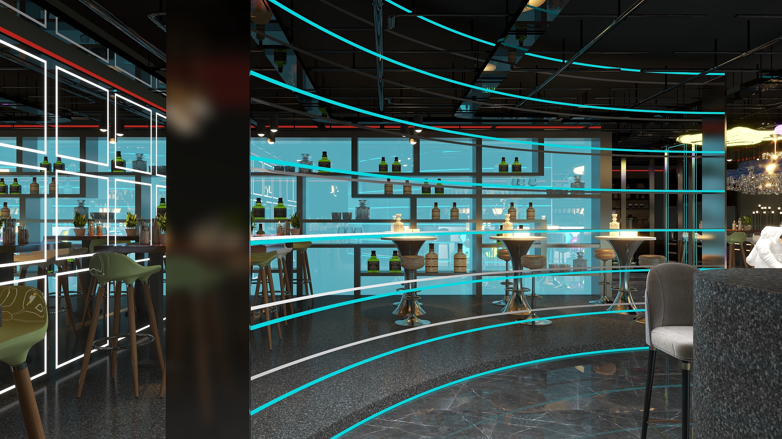 小摆菲啊-酒吧-装修设计方案