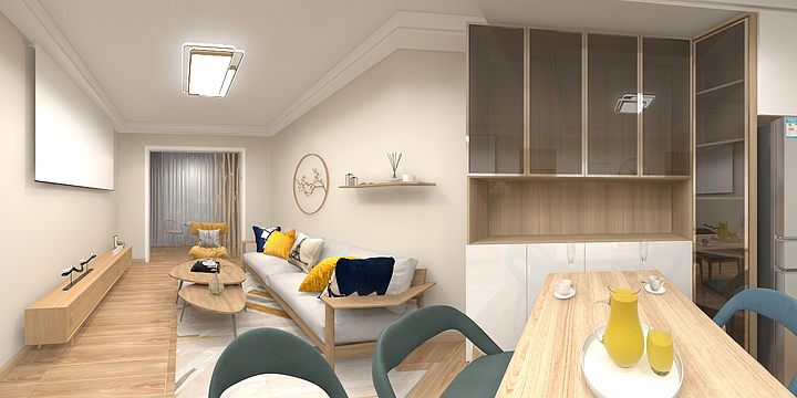 整装设计师杨杰-航天全阳两居方案二-装修设计方案