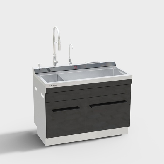 Integrated Gray Sink 3D Model