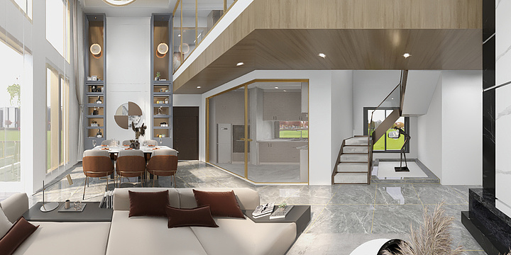 亨聿空间设计-轻奢复式楼-装修设计方案