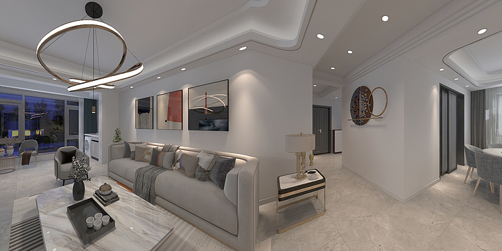 南瓜藤111-嘉瑞景程轻奢风-装修设计方案