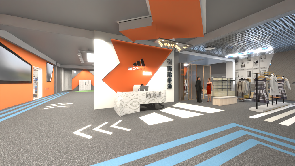 小議设计展示空间-阿迪达斯加盟跆拳道馆总店（鹏程小区大尔多超市二楼）-装修设计方案