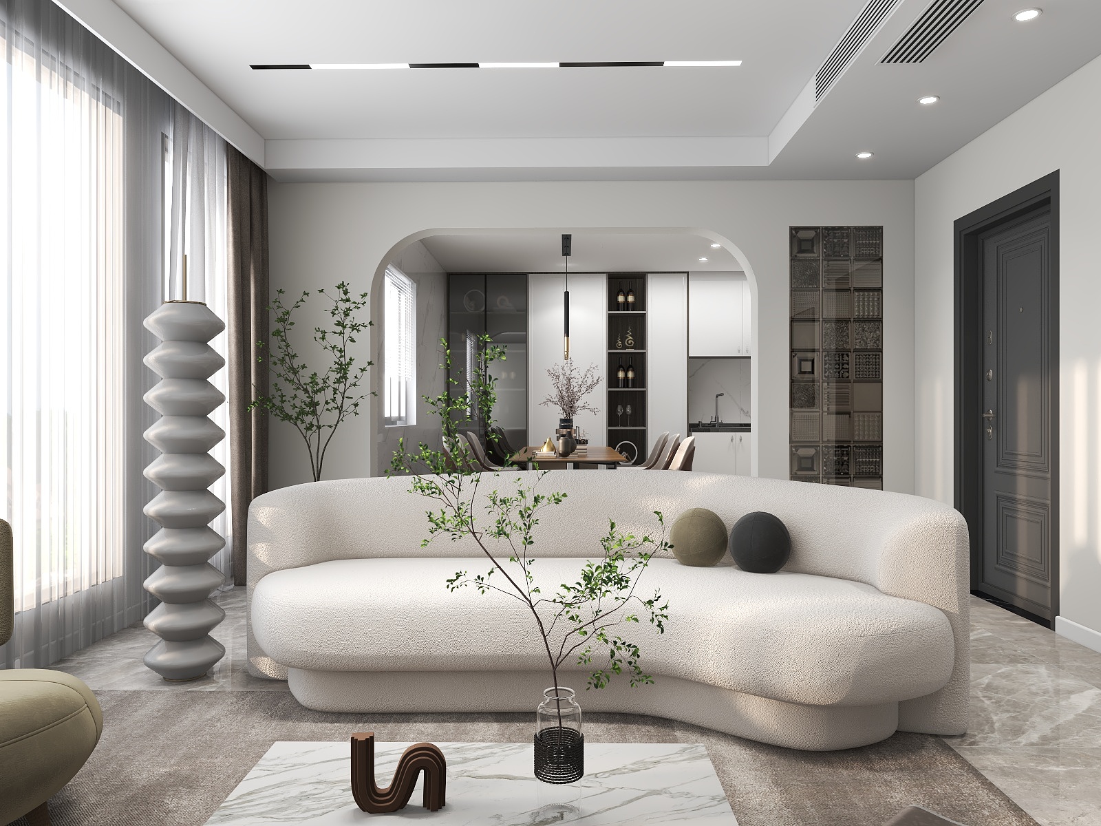 YYZBeHN-瑞和园89.50㎡B户型3室2厅1卫装修效果图