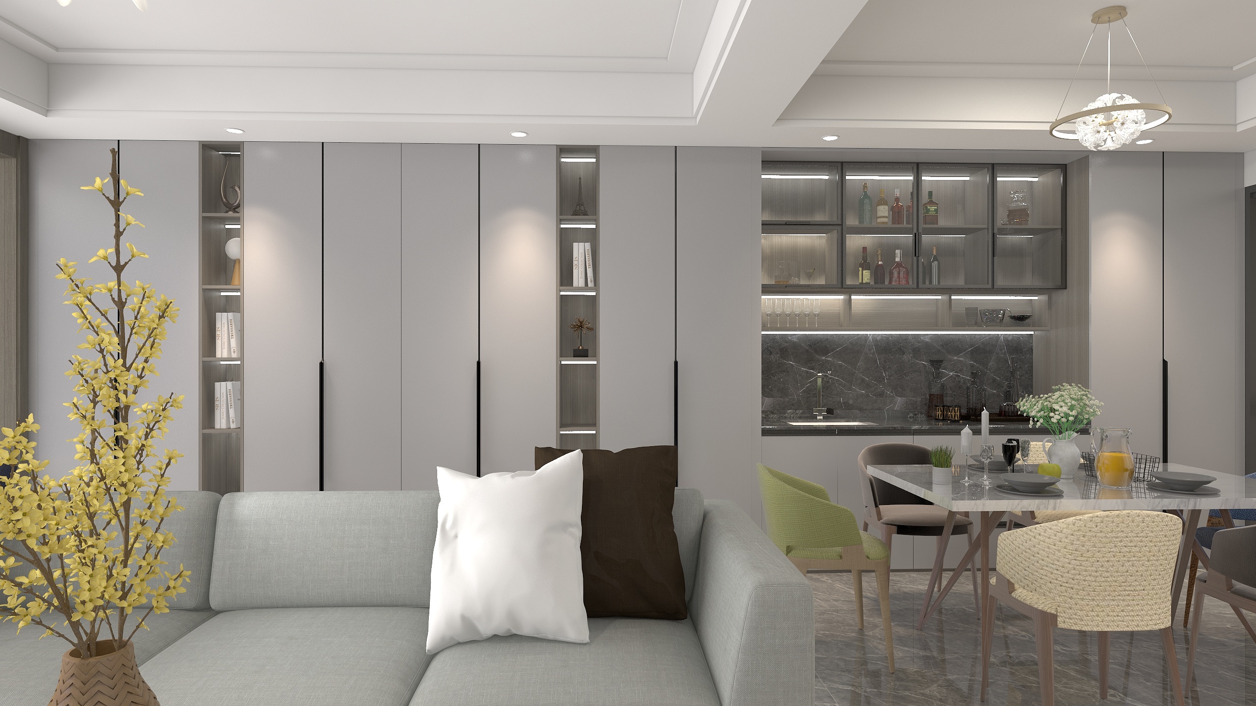 艾格全屋定制-建发御珑湾现代简约110㎡1室-装修设计方案