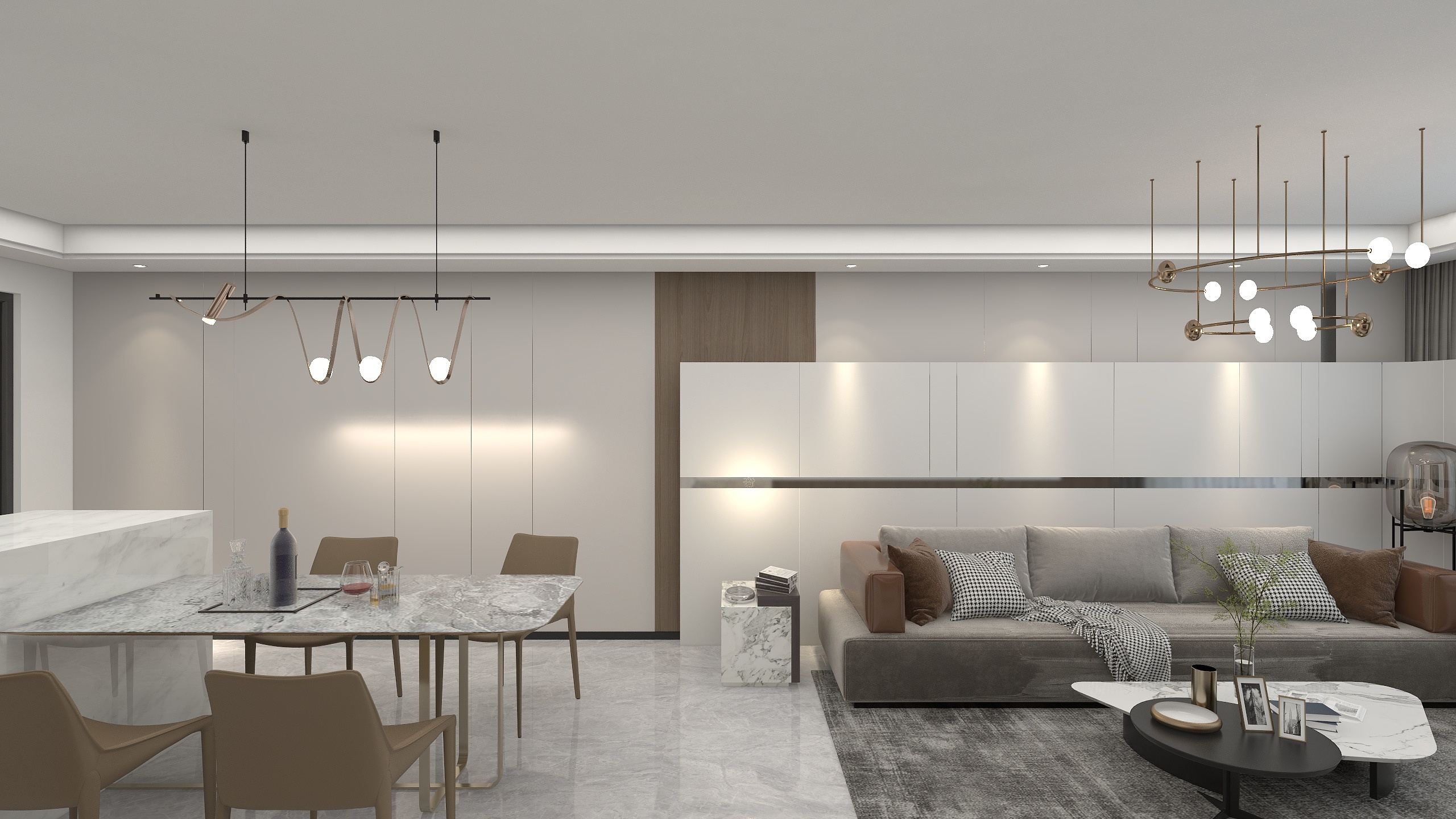 星屹空间颜究院-富淳136平极简风格-装修设计方案