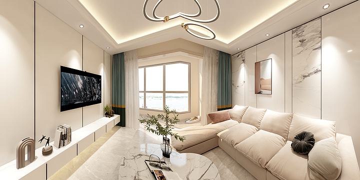 木子丰色木木-德信海德公园83.00㎡A2’3室2厅1卫1厨-装修设计方案