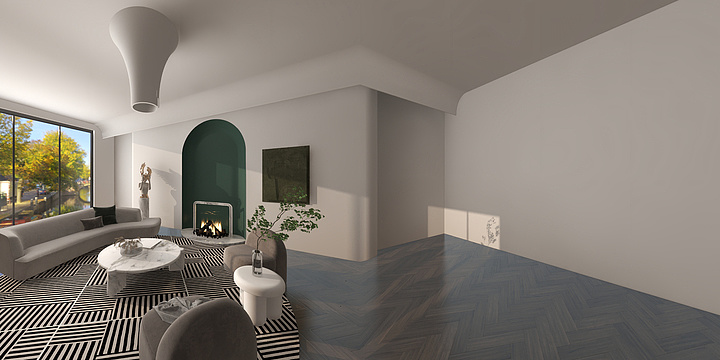 海晶设计-极简美学客厅-装修设计方案