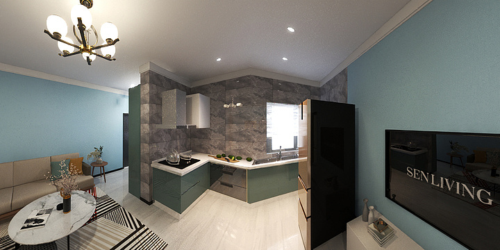 风流到夏-远达龙湖半岛86.16㎡龙湖半岛86.16平米两室两厅单卫E-装修设计方案