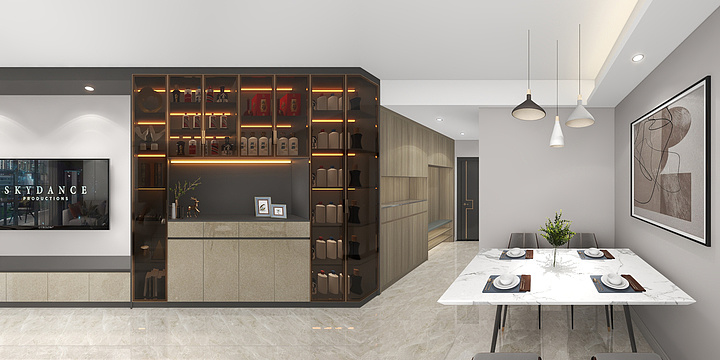 出图-金地自在城8B406房3-装修设计方案