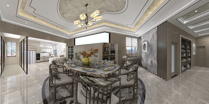 杨凯FxaE-模板副本-新中式吊顶设计-装修设计方案