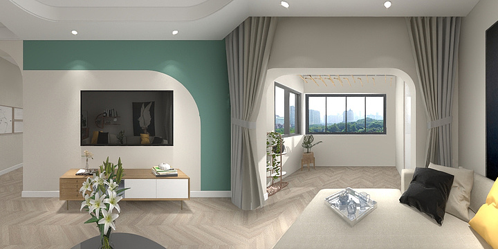 一ccdkjl-德信海德公园83.00㎡A2’3室2厅1卫1厨-装修设计方案