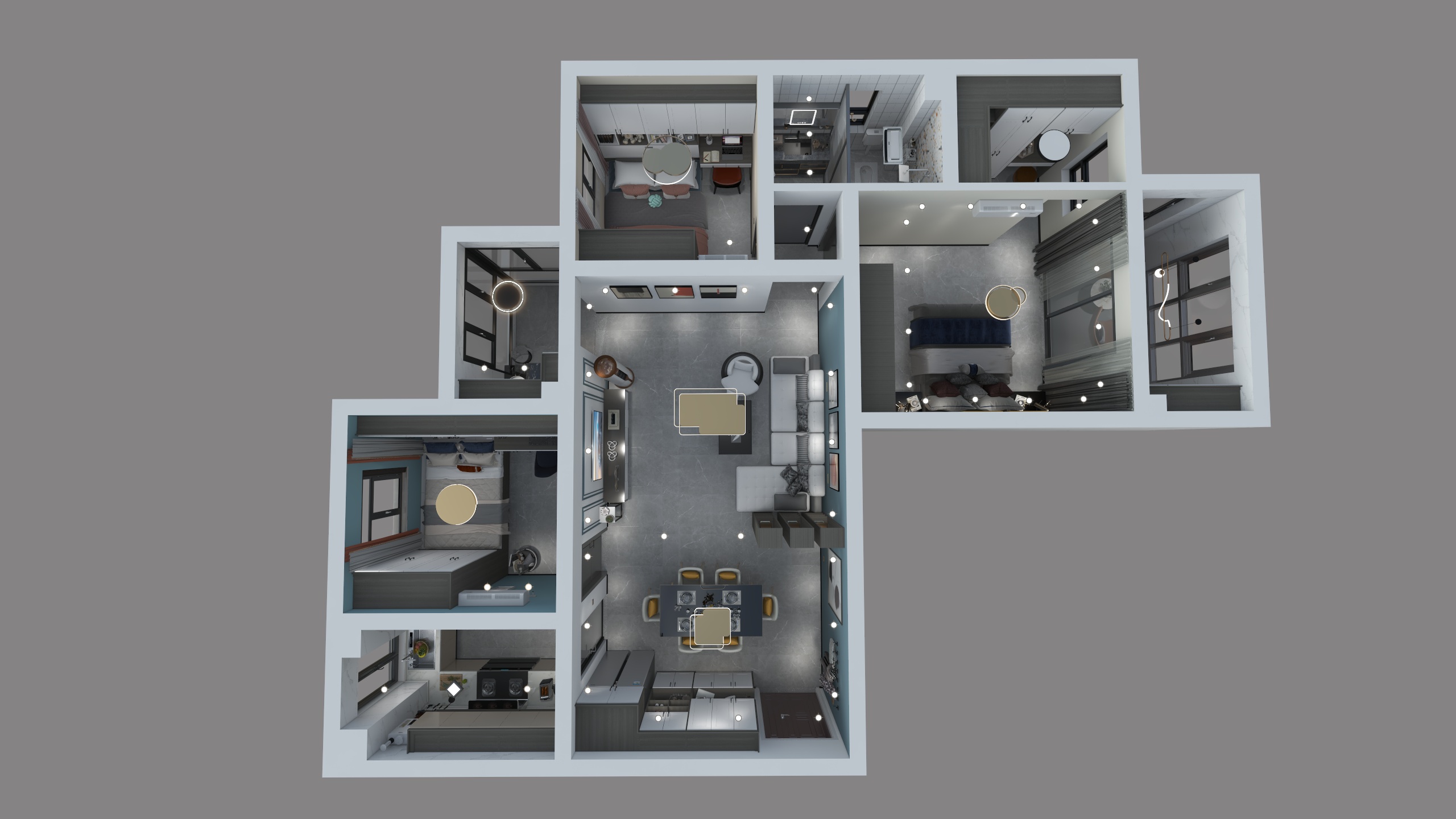 信阳市华府装饰工程有限公司-山水阳光-装修设计方案