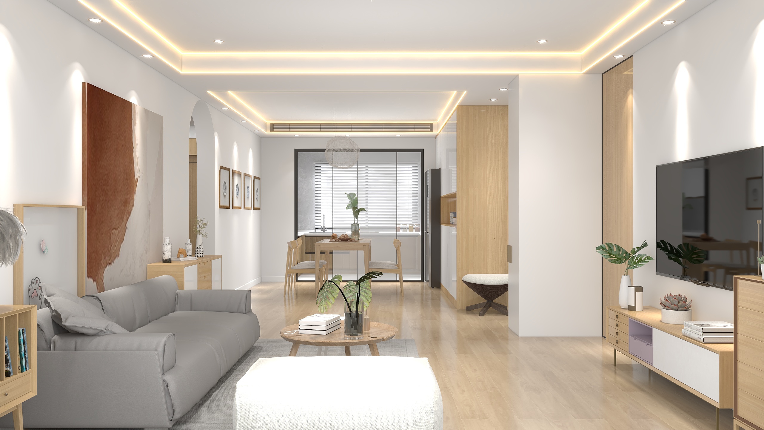 云起设计丨云起-《木喙》盛华城温馨木感设计丨100m²装修效果图