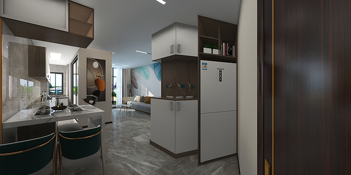 装修设计_L-赣州爱尚装饰｜单身女神公寓-装修设计方案