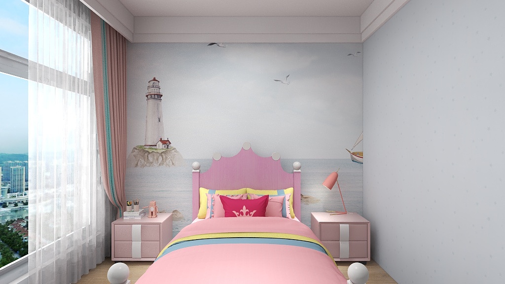 乐泽整装李霞-可爱伶俐的公主房-装修设计方案