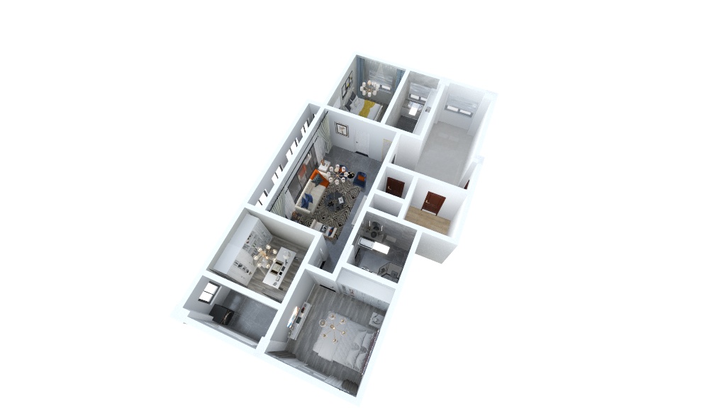 沐.tbmO-瑞和园89.50㎡B户型3室2厅1卫-装修设计方案