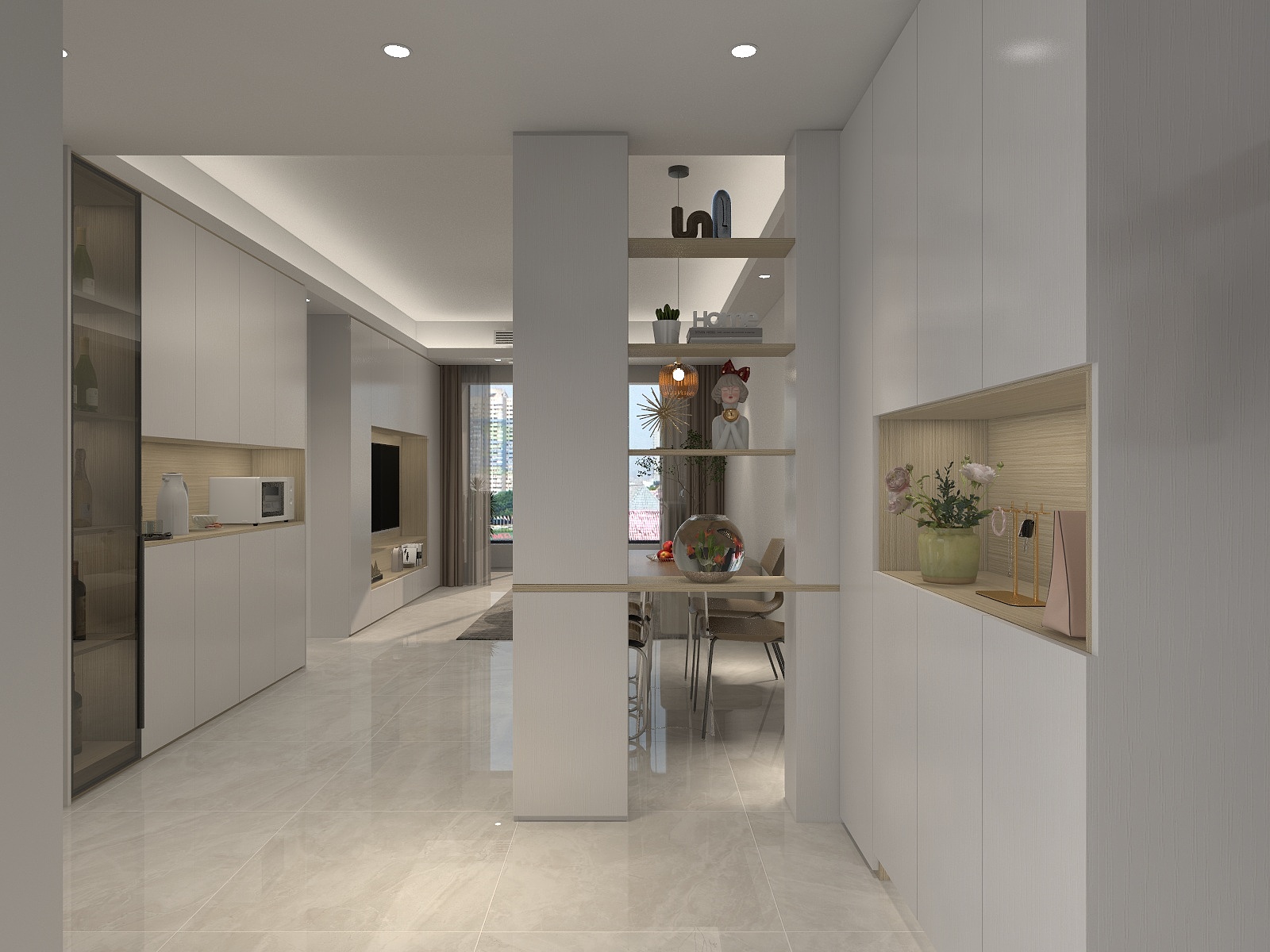 Mhome有家設計-岭南新世界88方小清新-装修设计方案