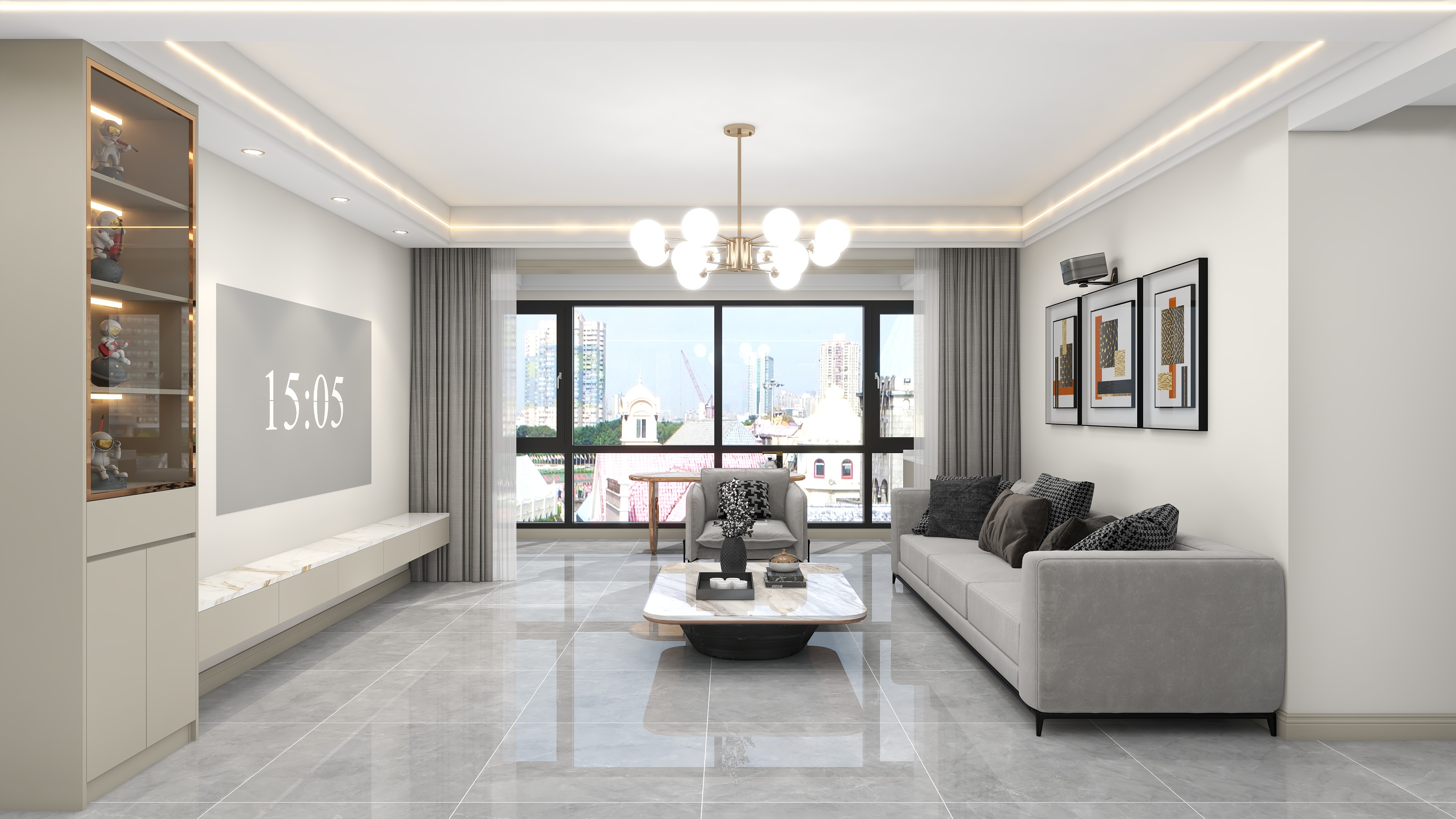 衣大路-160平4室2厅-现代风格装修效果图