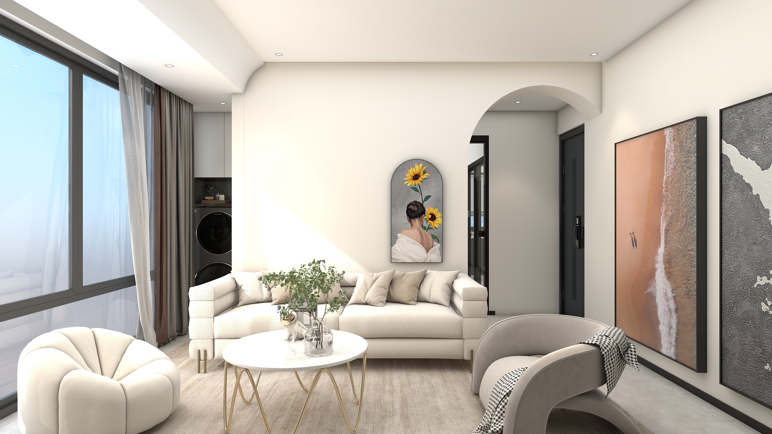 唯家定制Yan-瑞和园89.50㎡B户型3室2厅1卫装修效果图