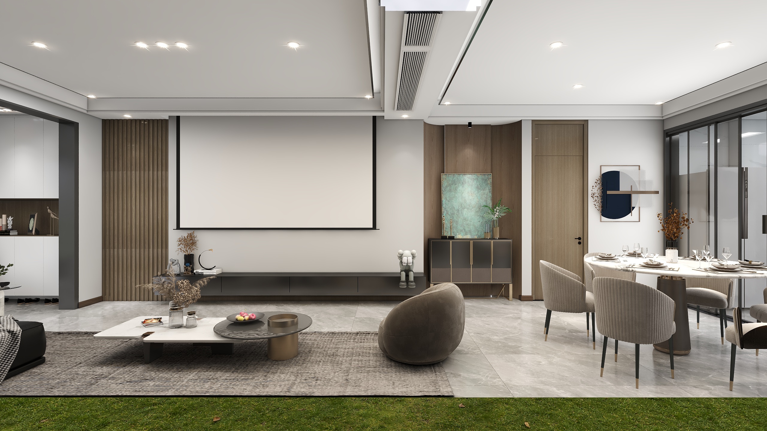 大铭董-理想城135平现代无主灯-装修设计方案