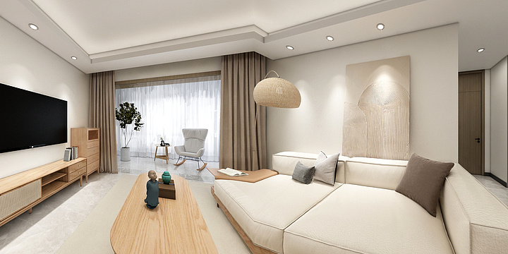 HOUYUER-香湖湾壹号-日式原木风-装修设计方案