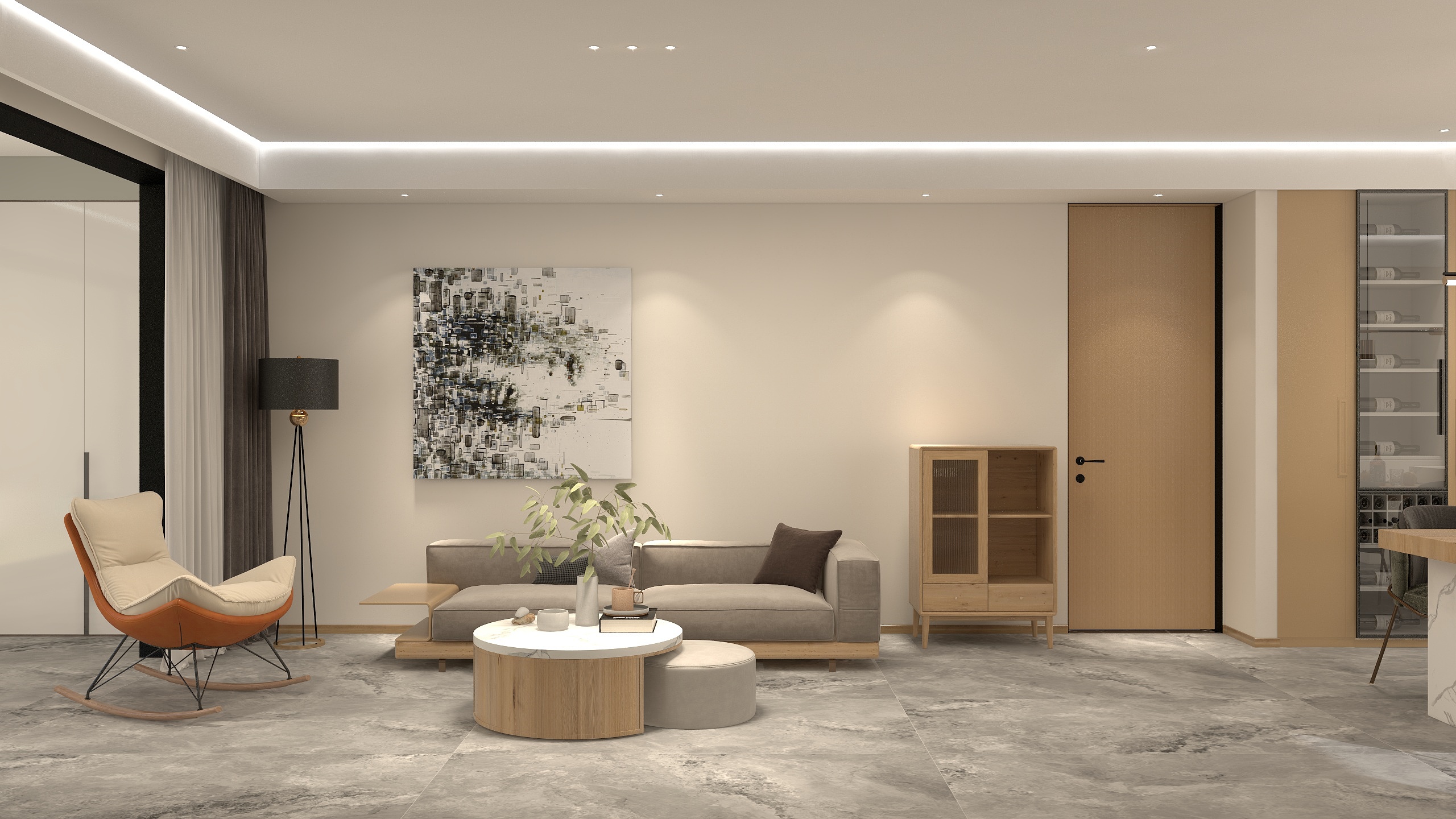 吉間設計18917045080-简约原木风+混搭-装修设计方案