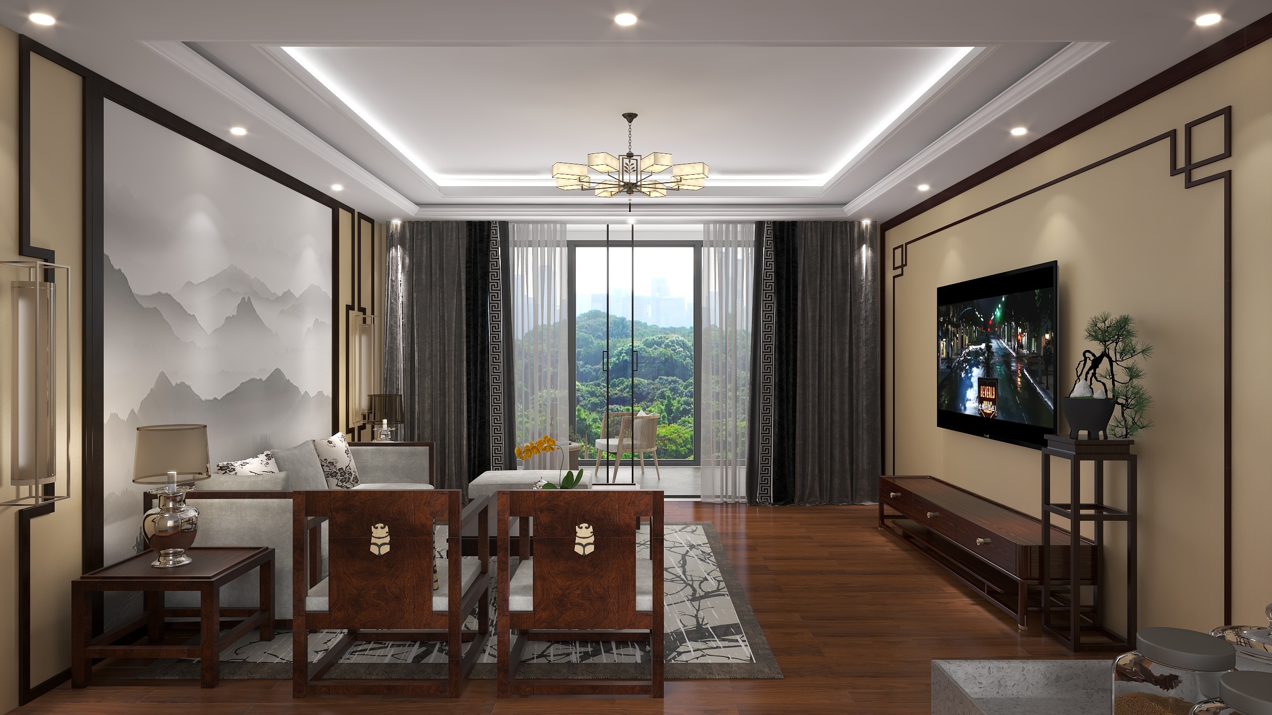 西兰花包子-200平方平层装修效果图