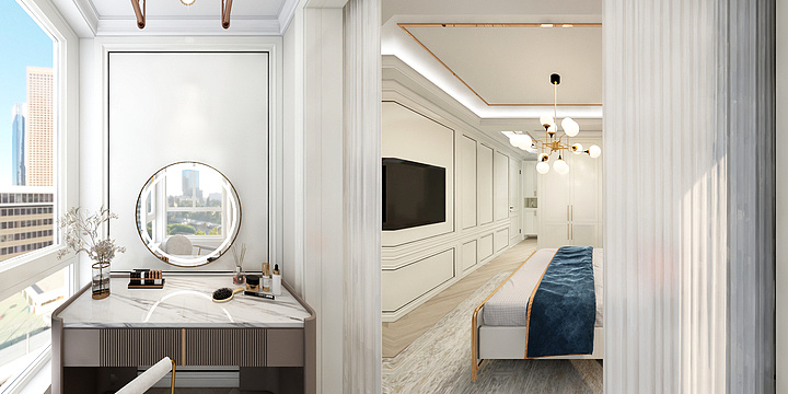 卯年酉月-鸿坤·原乡溪谷美式轻奢-装修设计方案