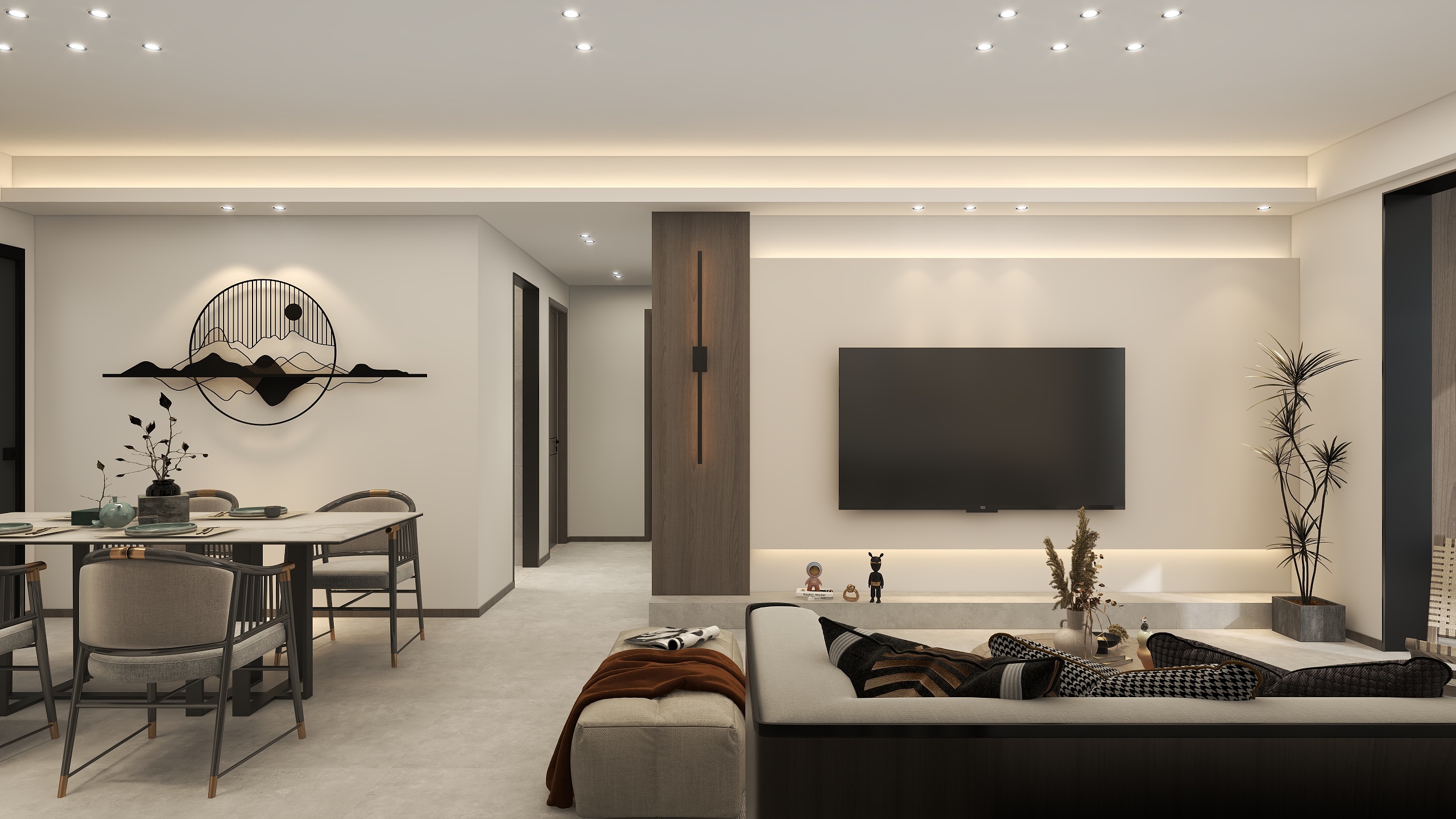 严先生YAN-谦翔极简新中式装修效果图